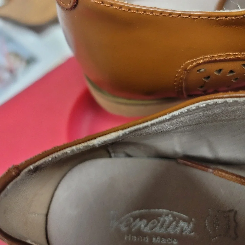 VENETTINI Becca Kids Brown Leather‎ Perforated Oxford Shoes Size 30 Hand Made